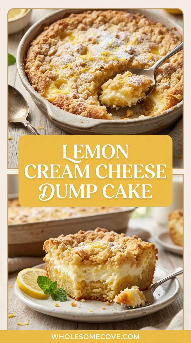 Lemon Cream Cheese Dump Cake Recipe