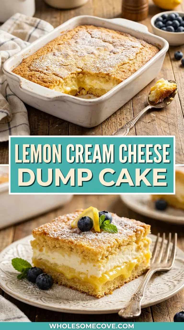 Lemon Cream Cheese Dump Cake Recipe