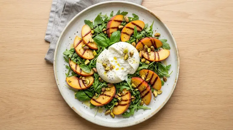 Peach Burrata Salad Recipe