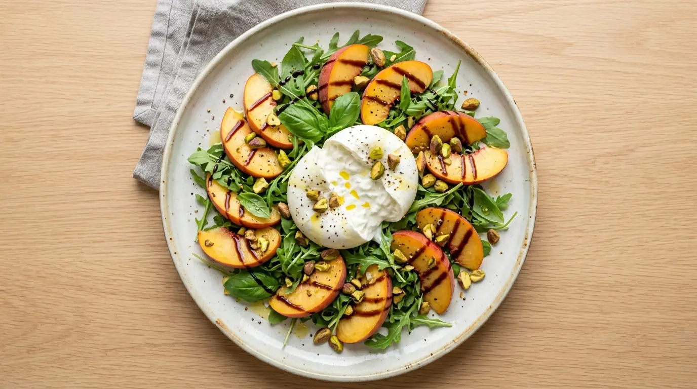 Peach Burrata Salad Recipe