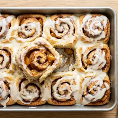 Peach Cinnamon Rolls Recipe