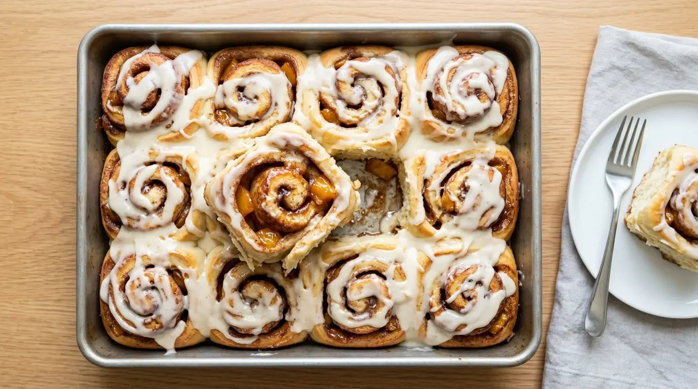 Peach Cinnamon Rolls Recipe