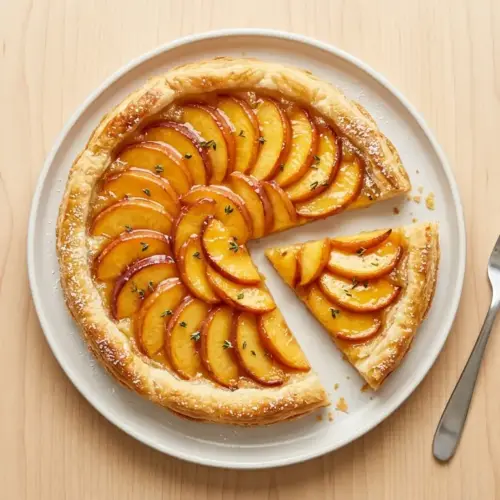 Peach Tart with Puff Pastry