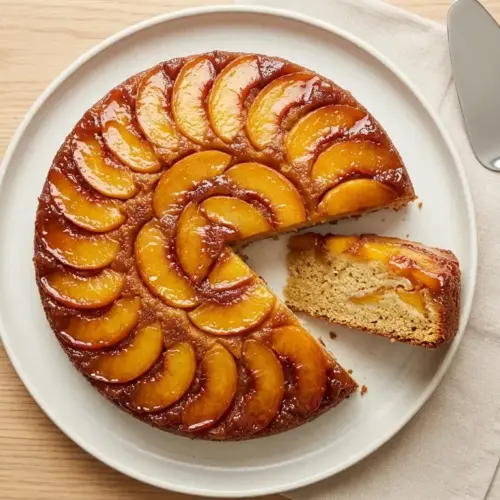 Peach Upside-Down Cake Recipe