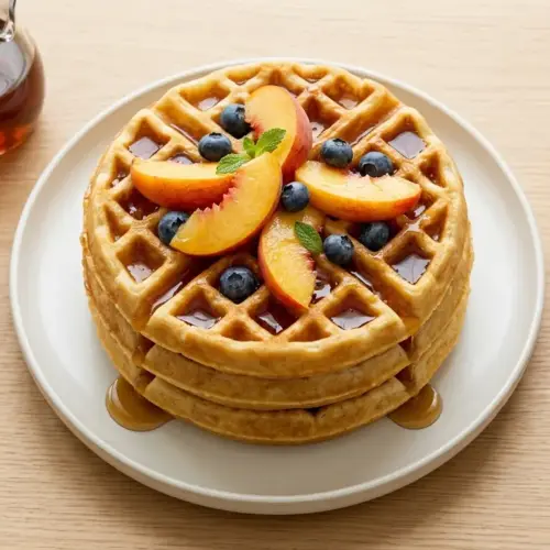 Peach Waffles Recipe