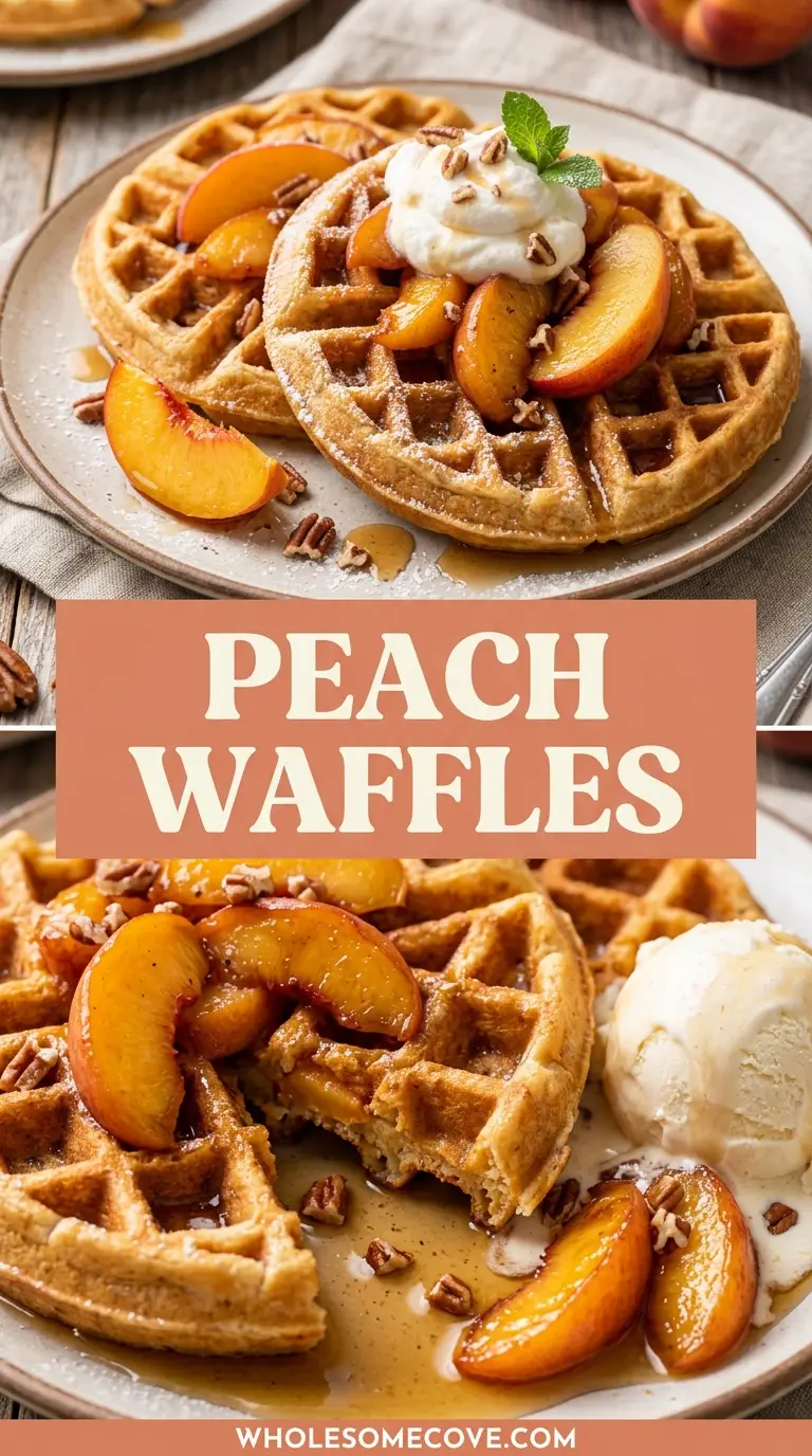 Peach Waffles Recipe