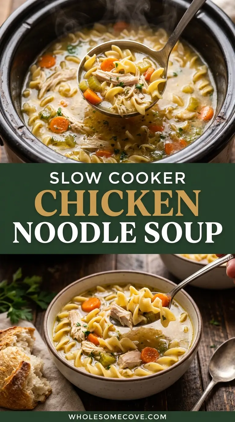 Slow Cooker Chicken Noodle Soup Recipe