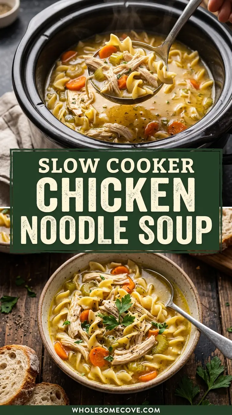 Slow Cooker Chicken Noodle Soup Recipe