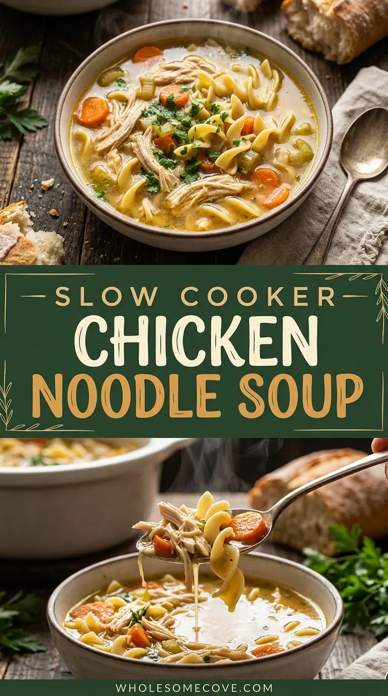 Slow Cooker Chicken Noodle Soup Recipe